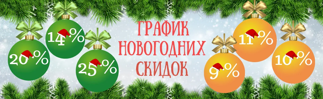 График новогодних скидок декабрь 2022 - январь 2023